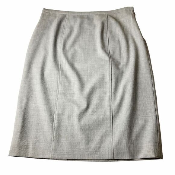 Doncaster Skirt Sheath Midi Grey Side Zipper Snap Clasp Closure Lined Women 14 - Picture 6 of 12